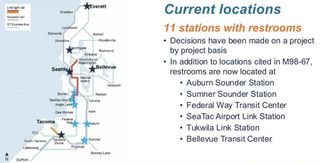 Where restrooms currently exist. (Sound Transit)