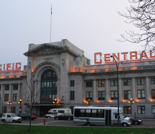 Amtrak Cascades Could Get Customs Preclearance in Canada Shaving At Least 10 Minutes Off Trip Pacific Central Station in Vancouver is the port of entry for Amtrak Cascades trips. (Photo by Nkocharh, Wikimedia Commons)