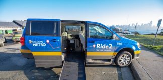 Ride2 vans were re-purposed from Metro's fleet and may go back to other services. Some include wheelchair ramps as shown. (King County Metro)