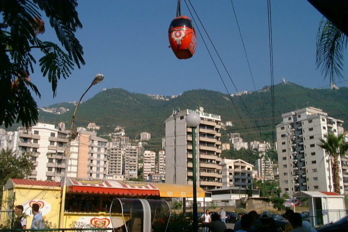 Gondolas serve the city of Jounieh in Lebanon. (Credit: FunkMonk / Wikimedia Commons)