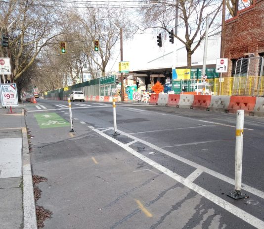 Arena’s Protected Bike Lane Component Features a Zigzag and a Dead End