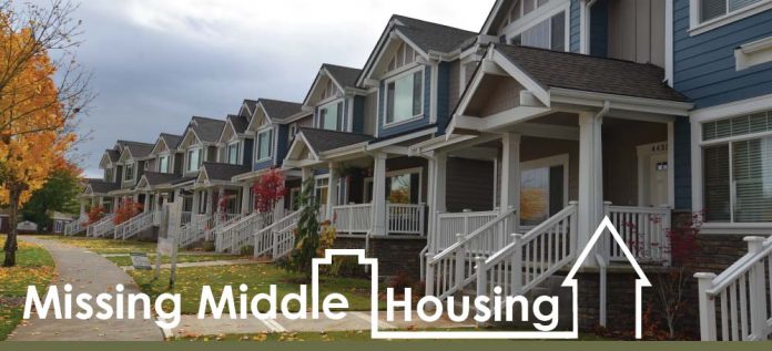 The City of Olympia created this Missing Middle graphic which hints rowhouses are in their vision.