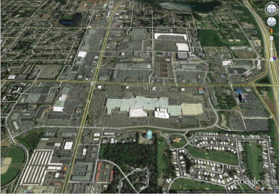 Currently Federal Way's City Center is a lot of parking lots. (Google Earth)