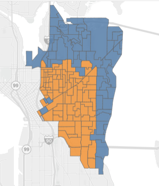 Sawant won District 3 by carrying the more densely populated southwest core of the district. She lot in Monlake and along the slopes of Lake Washington.