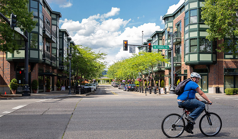 Federal Way uses Orenco Station in metropolitan Portland as an example of a mixed-use residential neighborhood. (City of Federal Way)