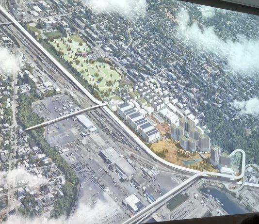 Armory Development Authority Could Unlock Visionary Interbay Plans Rendering of residential towers and mixed industrial maker space with proposed salt water marsh. BE 405/505 project group “Urban Assemblage.”