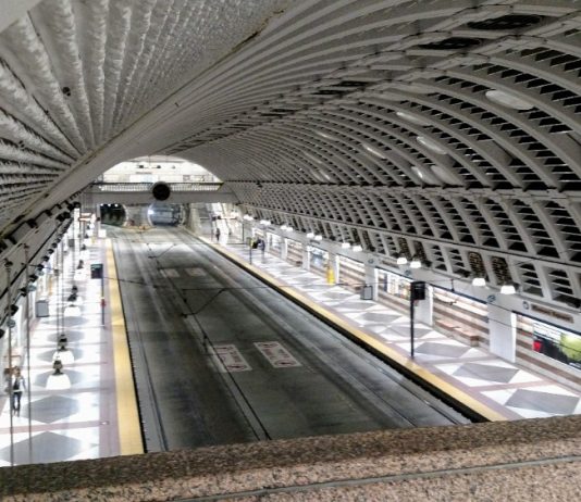 Sound Transit Weighs Fare Enforcement Reform, New Name for University Street Station Pioneer Square Station platform from the mezzanine level.
