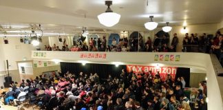 Washington Hall was filled to the brim with Sawant supporters. (Photo by Doug Trumm)