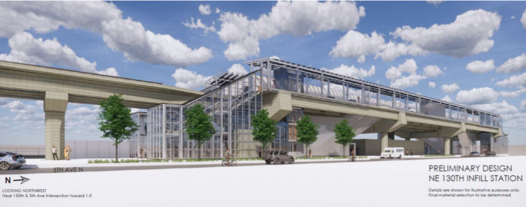 130th Station Station could open in 2025 with this integrated design. (Sound Transit)