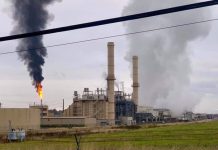 PSE’s $1 Million Ad Buy Hopes to Spread Fracked Gas Lies Puget Sound Energy bought a 270 kWh fracked gas power plant in Ferndale in 2012. A nearby refinery had this flaring event in September which was blamed on a power outage. (Photo courtesy of Robin Woelz)