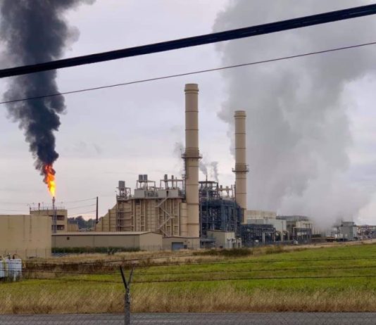 PSE’s $1 Million Ad Buy Hopes to Spread Fracked Gas Lies Puget Sound Energy bought a 270 kWh fracked gas power plant in Ferndale in 2012. A nearby refinery had this flaring event in September which was blamed on a power outage. (Photo courtesy of Robin Woelz)