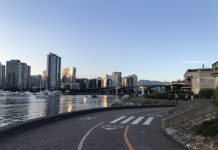 What We’re Reading: Solvable, 15-Minute City, and FBC False Creek waterway and embankment in Vancouver, British Columbia.