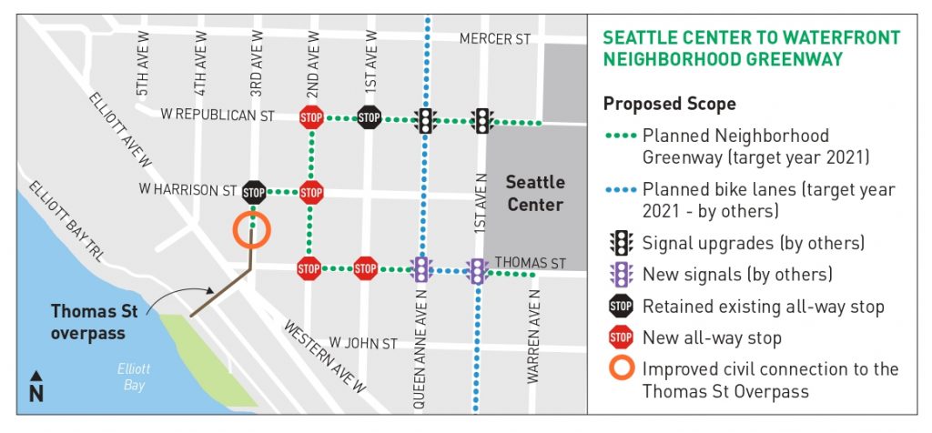 The planned changes near Seattle Center. (City of Seattle)