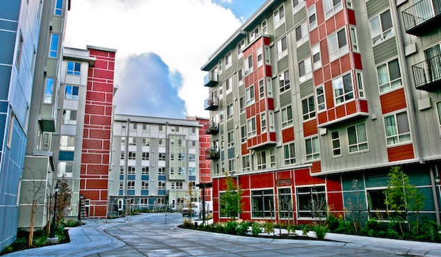 BRIDGE Housing owns two properties in King County, including the 474-unit Tressa complex in Bitter Lake. (Credit: BRIDGE)
