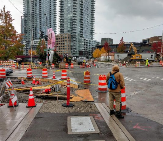 To Stave off Recession Ready the Shovel-Ready Infrastructure Projects Denny Way and 7th Avenue N recently got new curb ramps. (Photo by Doug Trumm)