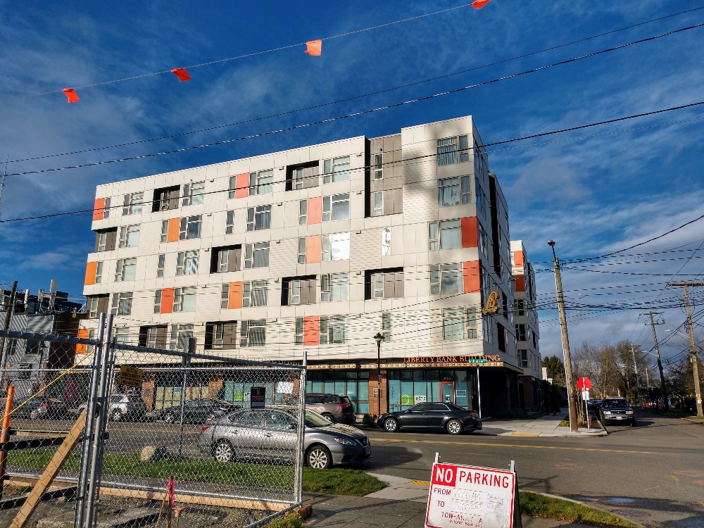 The Liberty Bank Building brought 110 affordable homes to the Central District under the guidance of Africatown. (Photo by Doug Trumm)