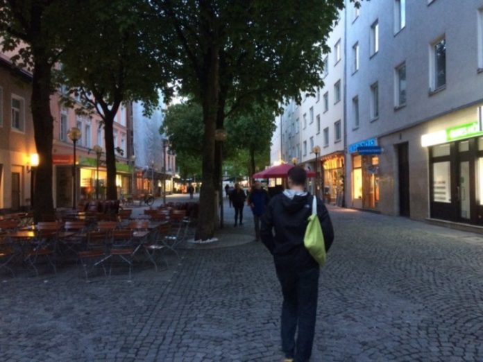 Easy to social distance on pedestrian streets.