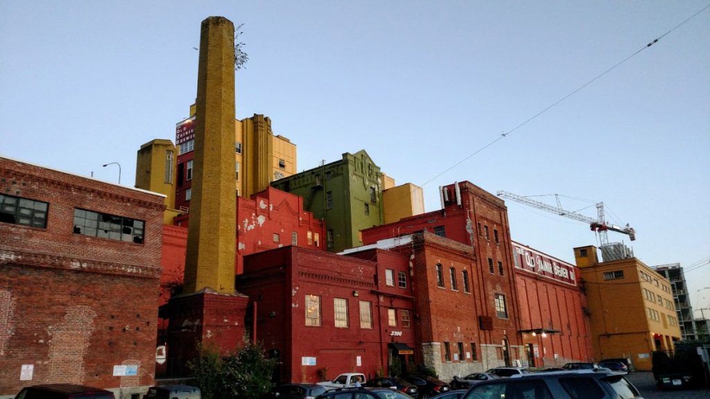 Seattle's old Rainier Brewery no longer brews beer, but it is does house some of Seattle's creative community as live-work art lofts. (Photo by Doug Trumm)