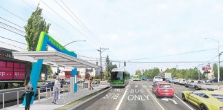 Daytime rendering of the mountain option. (Pierce Transit)