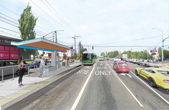 Daytime rendering of the suspension station option. (Pierce Transit)