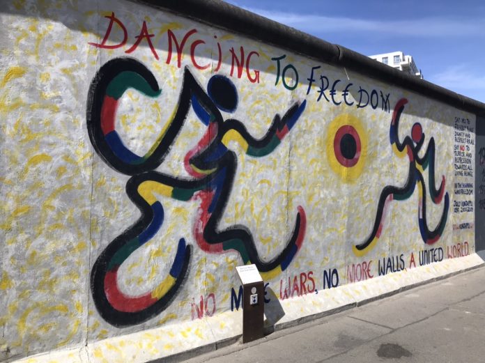 A mural on the Berlin Wall.