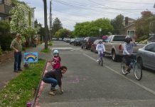 130 Miles of Open Streets Is Just What the Doctor Ordered A Stay Healthy Street in Beacon Hill. (Photo by Seattle Neighborhood Greenways)