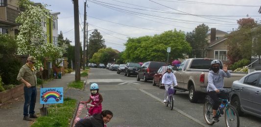 A Stay Healthy Street in Beacon Hill. (Photo by Seattle Neighborhood Greenways)