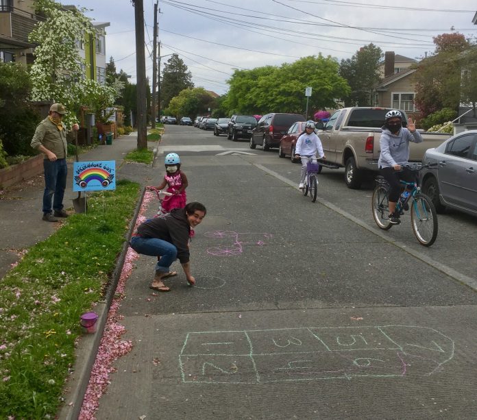 A Stay Healthy Street in Beacon Hill. (Photo by Seattle Neighborhood Greenways)