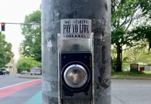 City Bypasses Beg Buttons in a Victory for Advocates An example of a push button that needs to be activated to trigger the walk signal (aka. beg button) in the Central District. (Photo by author)