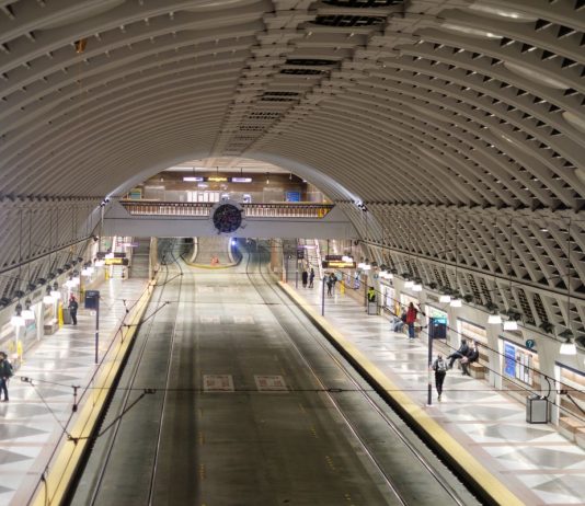 Wonkabout Washington: Equitable Public Engagement in a Pandemic Light rail tunneled station in Downtown Seattle. (Photo by Gary Matoso / Futurewise)
