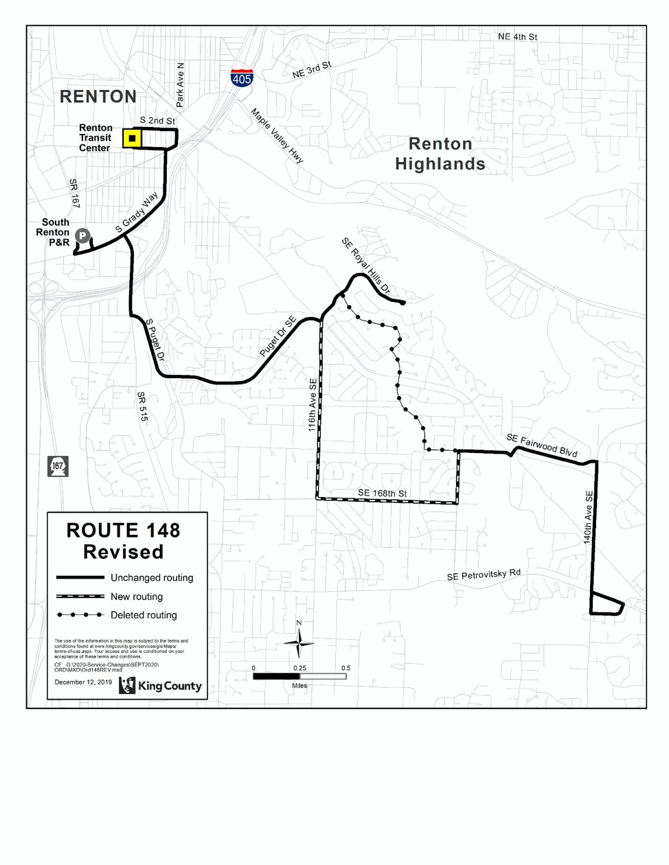Revised Route 148. (King County)