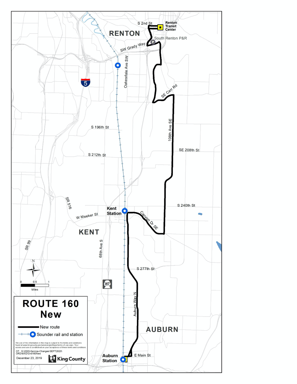 New Route 160. (King County)