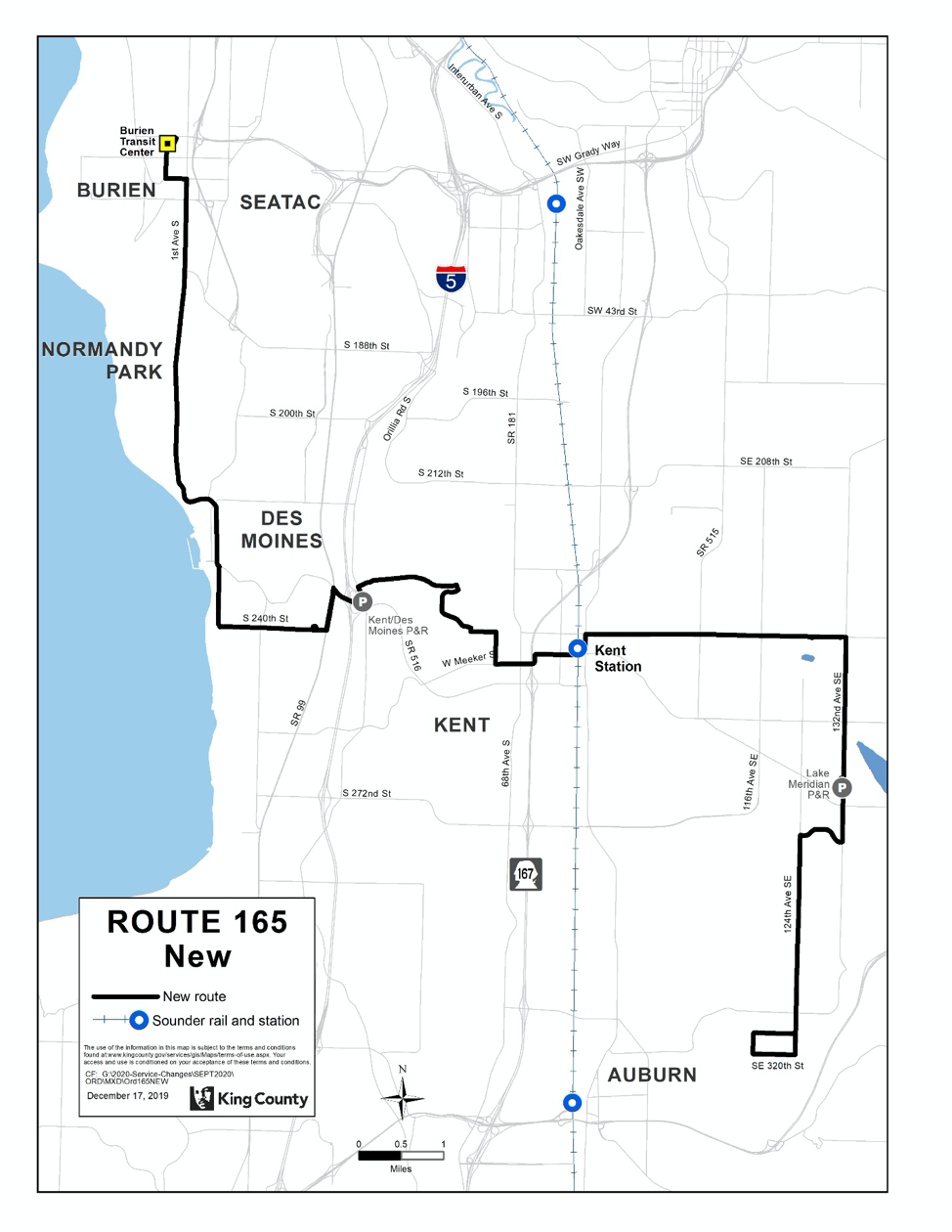 New Route 165. (King County)