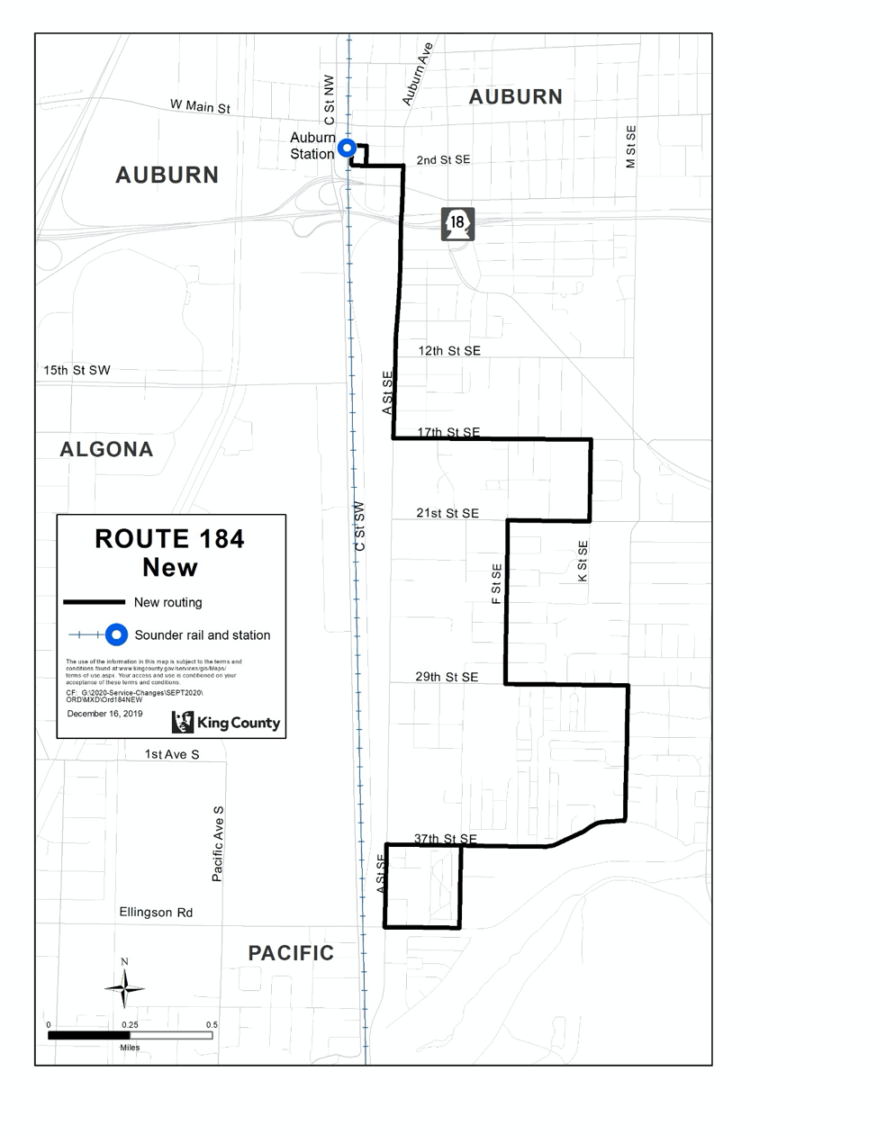 New Route 184. (King County)