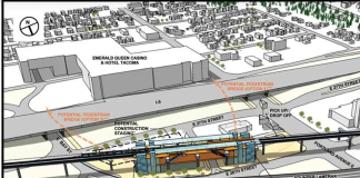 An 2019 rendering shows Portland Avenue station in Tacoma. (Sound Transit)