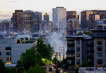 Capitol Hill Deserves Answers and Accountability from Seattle Police Tear gas rises near the East Precinct building on E. Pine St. on Monday, May 1, as police disperse a crowd of protestors. (Photo by Ethan Campbell)
