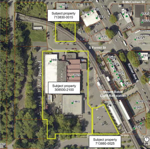 Location of the UW Laundry property in Mount Baker. (City of Seattle)