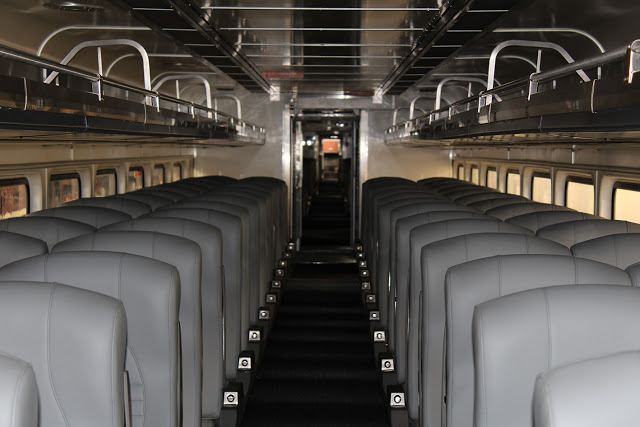 The typical interior of Horizon Series train cars. (WSDOT)