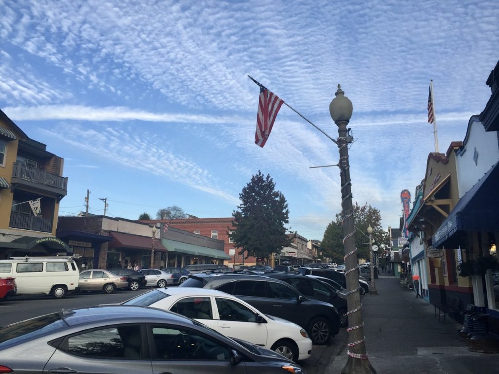 The quaintness of 1st Street in old Snohomish.