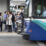 bus rapid transit stop by Sound Transit