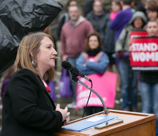 2020 Endorsement Questionnaire: Noel Frame, LD36-1 Noel Frame at a Stand with Women rally