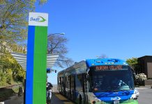 Community Transit Charts Two Service Recovery Paths A Swift station with a bus waiting.