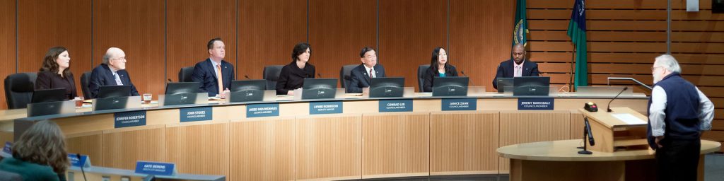 As their website photo shows, the Bellevue City Council hears a lot from a certain type of demographic: an retirement-age White man.