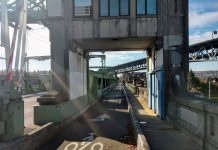 Pedersen and Herbold Come Up Short in Effort to Swipe Car Tab Revenue for Bridge Maintenance The southbound bike lane on the University Bridge with the I-5 Bridge in the background.