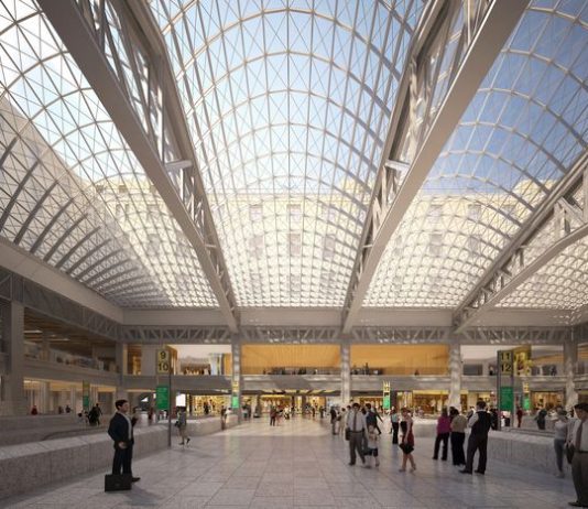 What We’re Reading: Moynihan Train Hall, Not Dead Yet, and Trading Maximums An airy train station with a glass ceiling held by steel latticework.