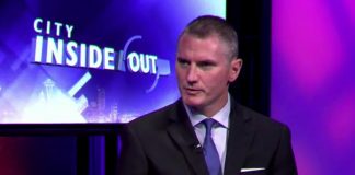 Mike Solan, a white guy in a suit on the CIty Inside Out program.