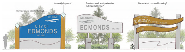 Gateway signs for Edmonds. (Credit: City of Edmonds)