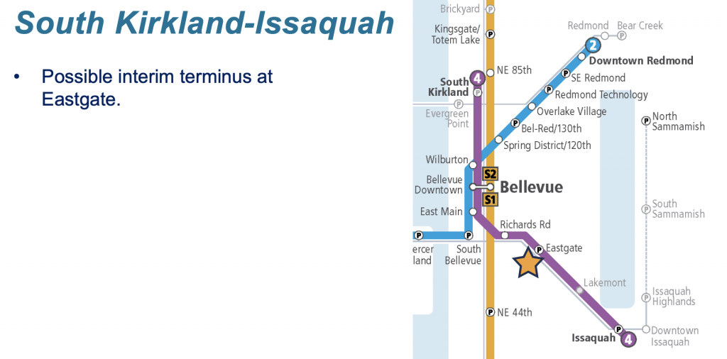 How the Kirkland-Issaquah Link extension could be phased. (Sound Transit)