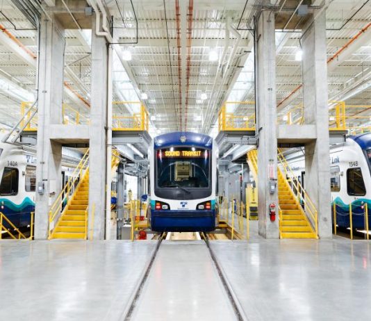 Sound Transit Set to Pick Site for South Light Rail Maintenance Facility An inside view of the Seattle operations and maintenance facility. (Sound Transit)