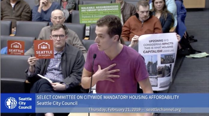 Calvin Jones testifying at City Council